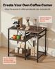 Estantería de Cocina para Panaderos, Estantería para Panaderos de 900 mm de Ancho, Soporte de Cocina con Barra de Soporte en Forma de X, 5 Ganchos en Forma de S, Estante de Almacenamiento Multicapa, Soporte para Barra de Café