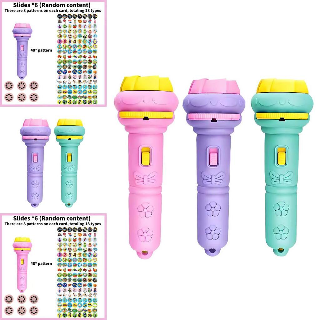 Childrens Cartoon Projector Flashlight With Light Up And Educational Features For Baby Learning And Play
