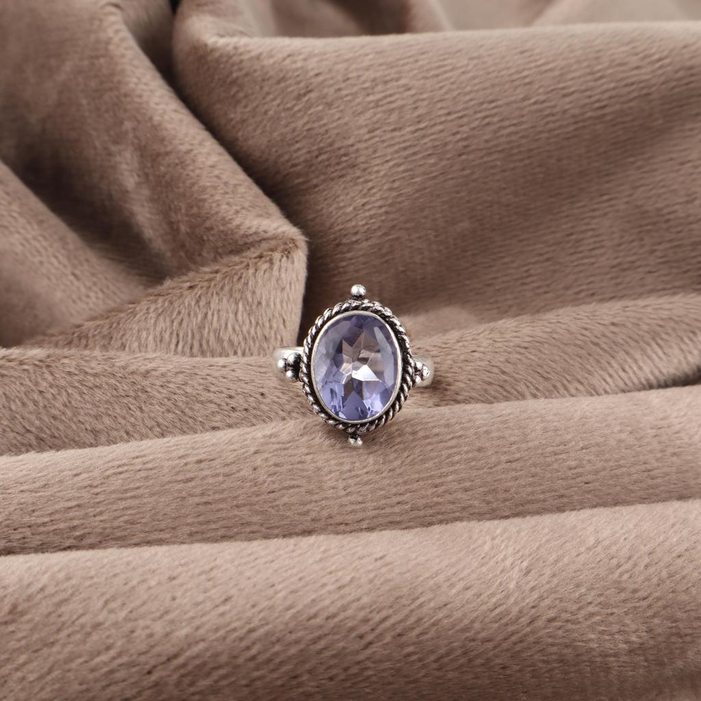 Iolite Ring Gemstone Jewelry, 925 Solid Sterling Silver Ring, Handmade Silver Jewelry Wonderful Ring, Gift For Women