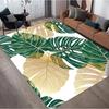 Monstera Leaf Pattern Rug Modern Botanical Design Home Decor Carpet Soft Non-Slip Floor Mat for Living Room Bedroom Hallway