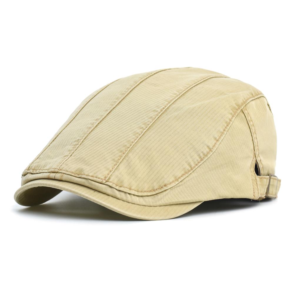 Big Size Spring Summer Soft Washed Cotton Newsboy Cap Men Women Peaked Cap Adjustable Beret Vintage Ivy Flat Cap