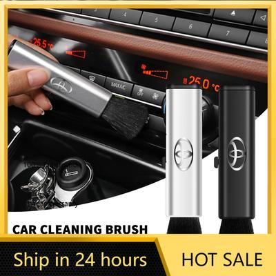 Hub Caps Car ABS Retractable Cleaning Brush Car Air Outlet Dust Cleaning Soft Brush For Toyota Rav4 Corolla Camry Mirai Aqua TRD