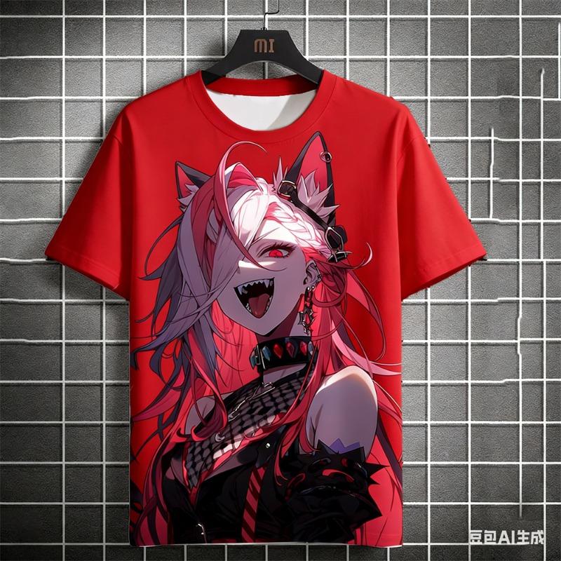 Summer Men's Women's T-Shirts 3D anime girl pattern printing gifts for man casual home graphic t shirts