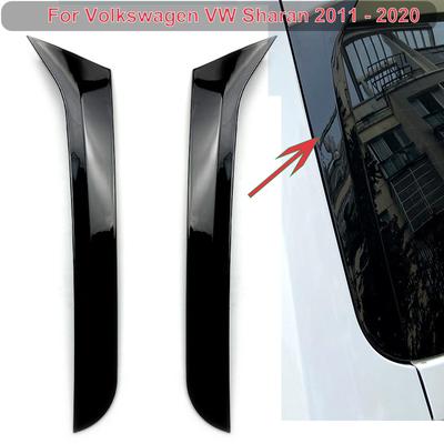 For Volkswagen VW Sharan 2011 - 2PCS Rear Window Deflector Splitter Cover Side Canards Wing Spoiler Sticker Car