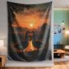 Two geese form heart Digital printing polyester wall tapestry suitable for use in living rooms bedrooms offices bars party