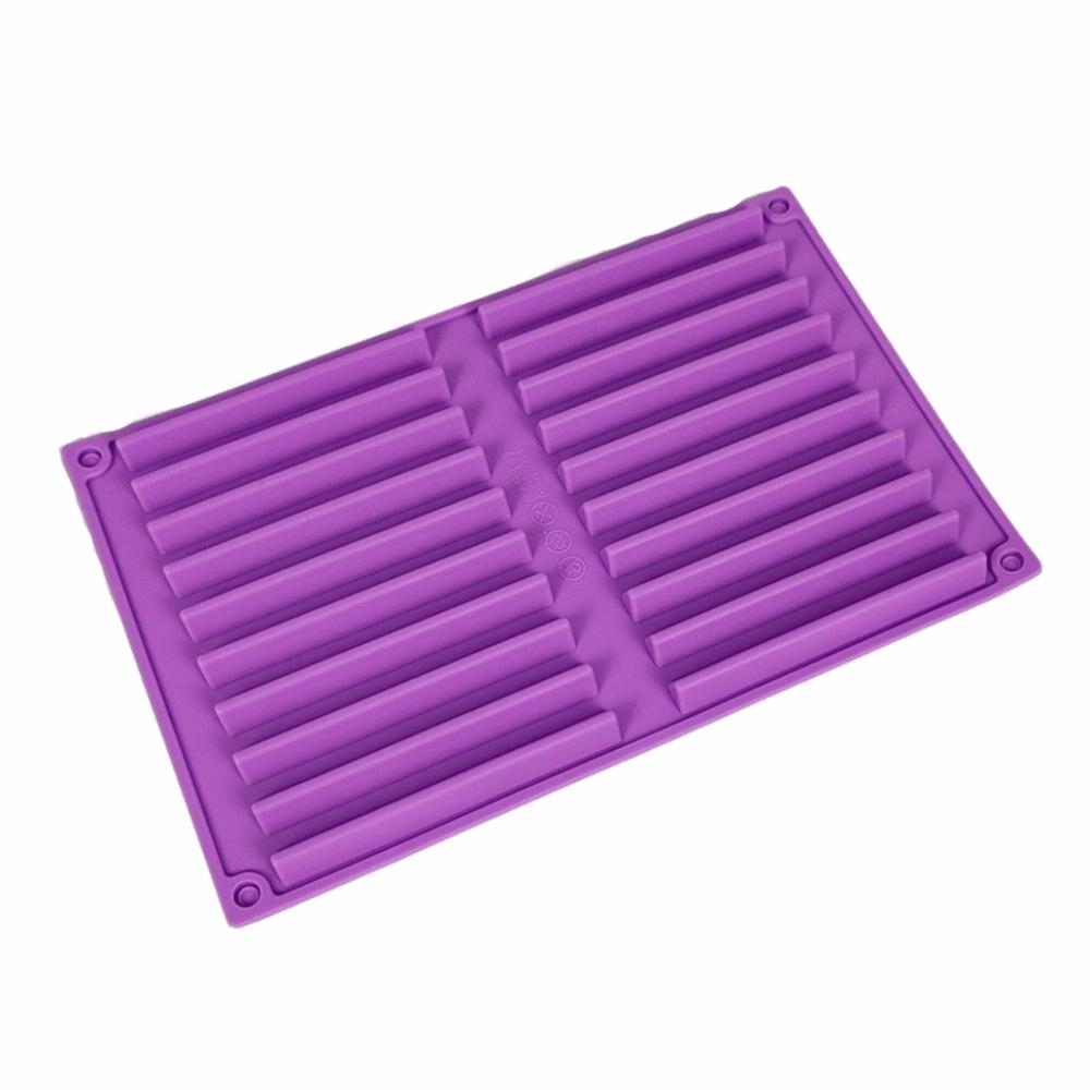 20 Cavities Chocolate Molds Flexible Silicone Cake Decorating Tool DIY Food Grade Silicone Strip Molds Dog Treat Stick