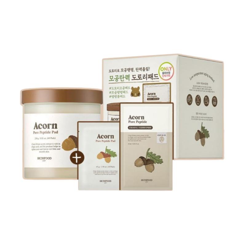 

Skinfood Acorn Pore Tightening Pad 60 Sheets (+10 Sheets, 1 Acorn Sheet Mask Bonus)