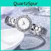Fashion Jewelry Watch Set For Women Men With Waterdrop Crystals For Casual Wear