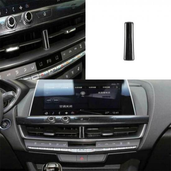 Center Console - Black Steel Air Outlet Vents Strip For Cadillac CT5