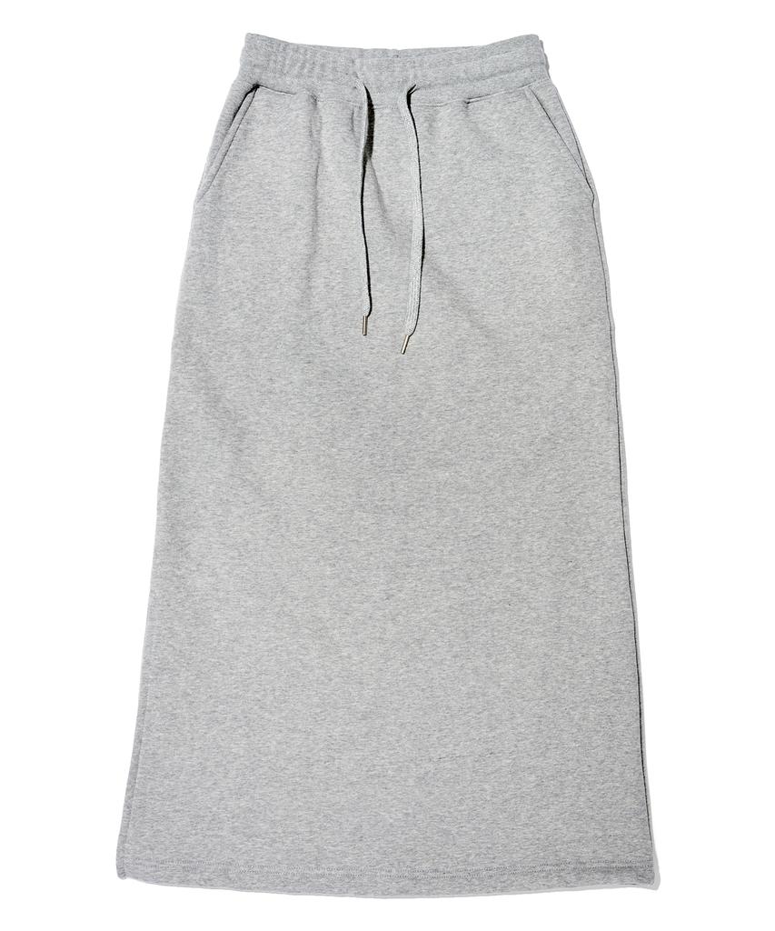 PAPERBOY Basic Sweat Long Skirt - Melange