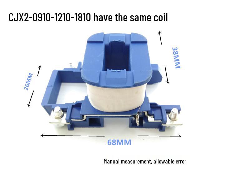 

AC Contactor Coil CJX2: Models 2510, 3210, 0910, 5011, 9511, Voltage 380V/220V, All Copper