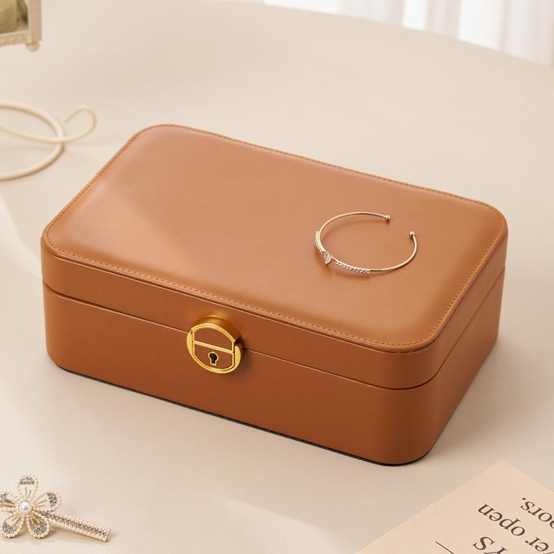 Elegant Multi-layer Lockable Jewelry Storage Box with Anti-oxidation Feature