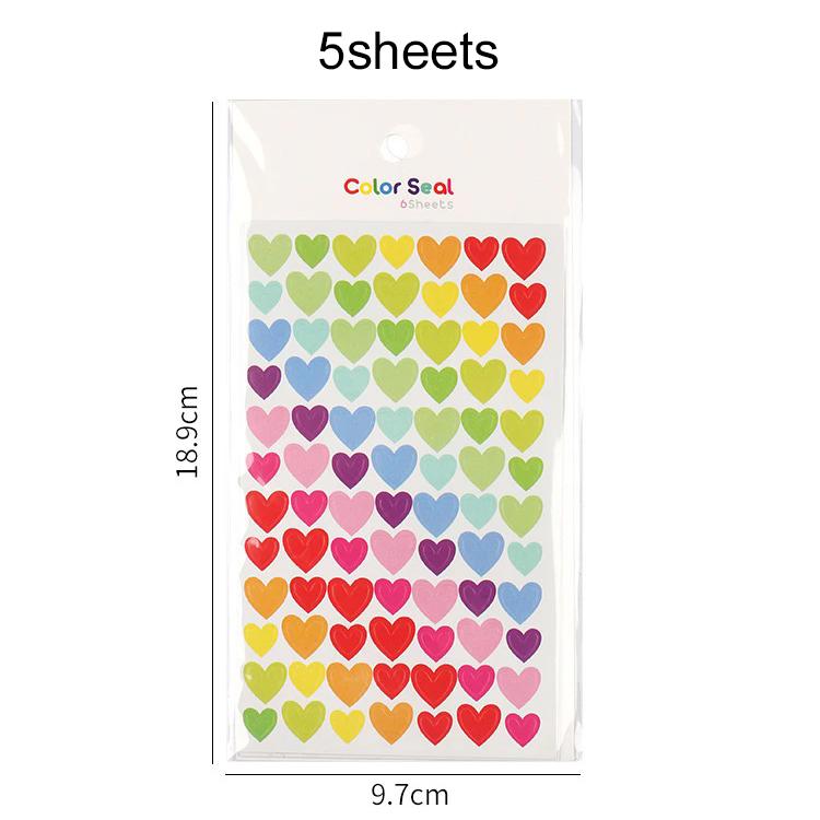 5pcs Children Stationery Stickers Self-adhesive Adhesive Album Decoration Accessories DIY Stickers Color Handicrafts TMZ