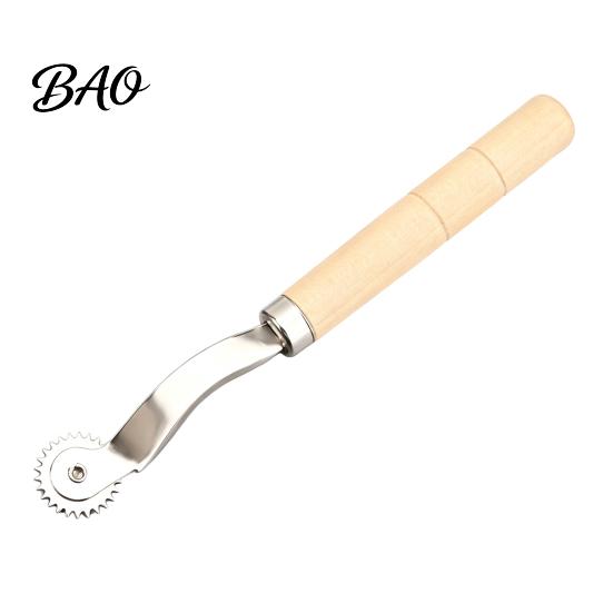 Fabric Tailoring Tools Wooden Handle Sewing Tracing Wheel, 2/3mm Needle Point Wheel for Pattern Making Tool Craft Patterns, Faux Leather Projects,
