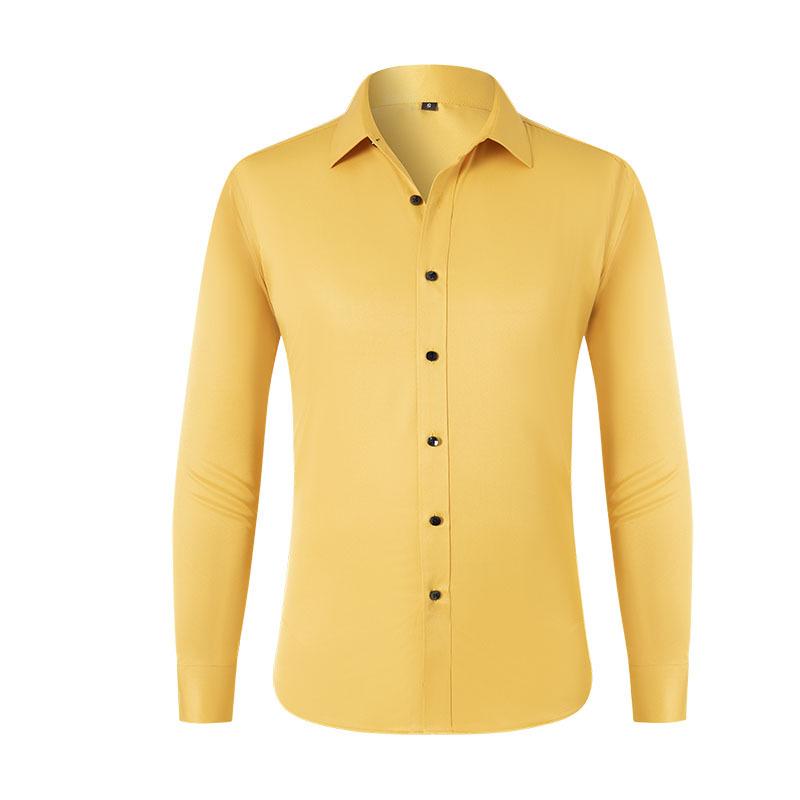 Весенне-летняя тонкая мужская рубашка с длинными рукавами — фото 27