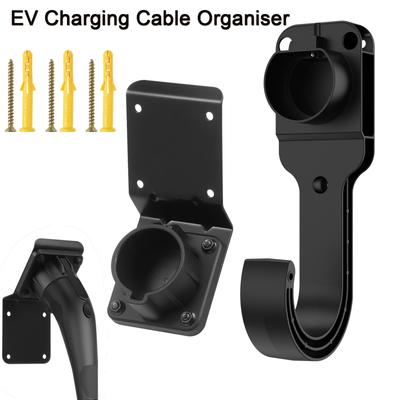 Electric Vehicle Charger Nozzle Holster Dock Waterproof EV Charger Holder Wall Mount Electric Vehicle Charging Plug Cable Hanger