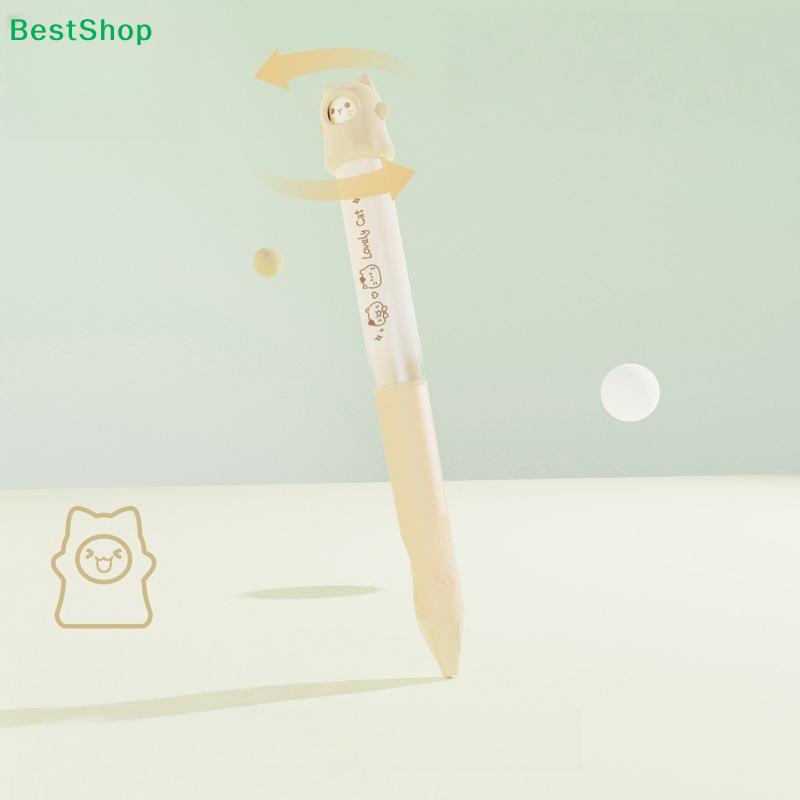 Kawaii Bear Cap Gel Pen – 1Pcs Cute Cartoon Bear Retractable 0.5mm Black Ink Pens for Students