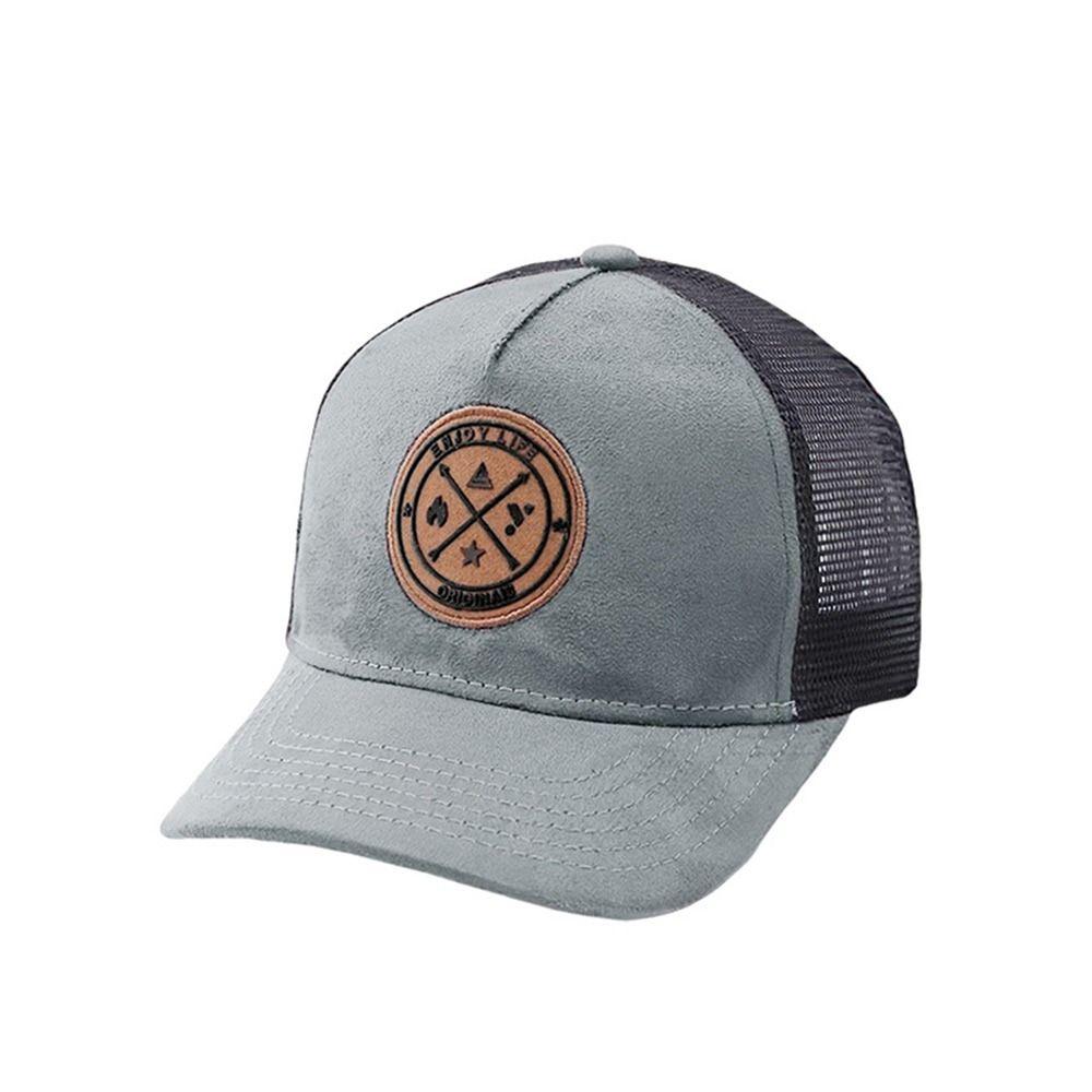 Casquette de baseball d'été en maille avec patch lettre, chapeau de soleil sport à rabat pour hommes et femmes