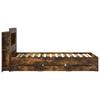 Bed Frame with Storage Space Smoked Oak 75 x 190 cm