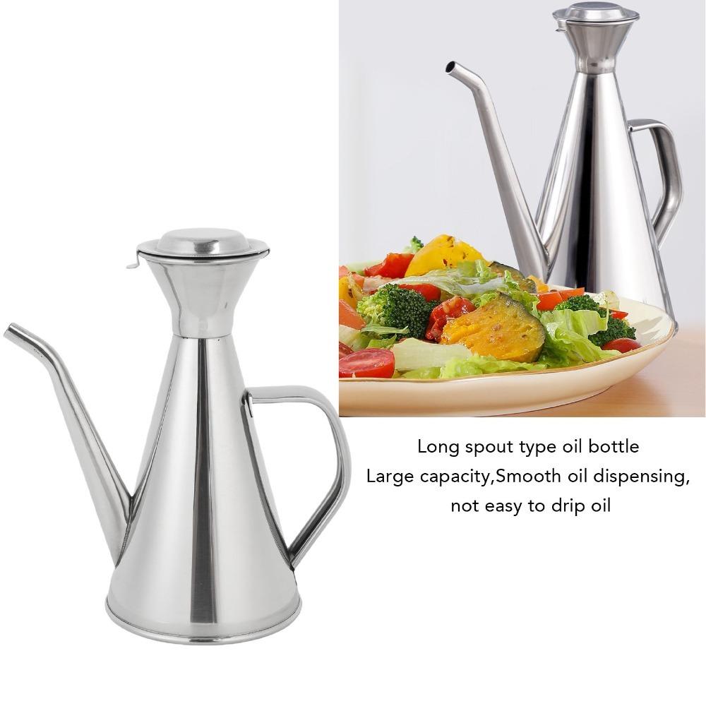 250ml/500ml Stainless Steel Oil Dispenser Oil Storage Container Soy Sauce Dispensing