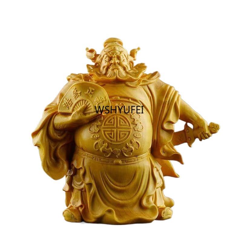 1 Stück Holzgeschnitzter Lenker herrschaftlich und glückverheißend Zhong Kui Charakterdekorationen dämonische und dämonische Kontrolle und exquisit