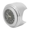 Waterproof Motorcycle Clock Chrome Plating Bike Dial Watch for 7 8in‑1in HandlesBlack Dial