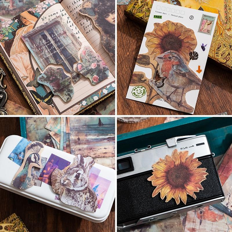 30 Buc/Set Cărți Poștale Vintage cu Flori și Păsări Hârtie de Fundal Cărți Poștale DIY Cărți Poștale Suvenir