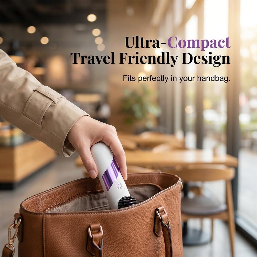 for Short Hair 2026 Upgrade, Cordless Hair Straightener Brush, Mini Hair Straightener, Portable Hair Straightener Brush
