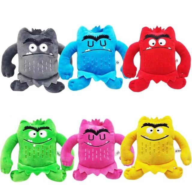 6 st söta färgglada monster gosedjursdockor set mjuka fyllda djur känslor leksaker för barn födelsedagspresenter