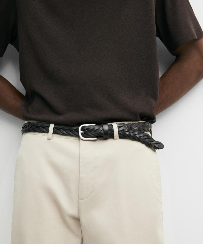 Masimodutti Slim Fit Textured Pants