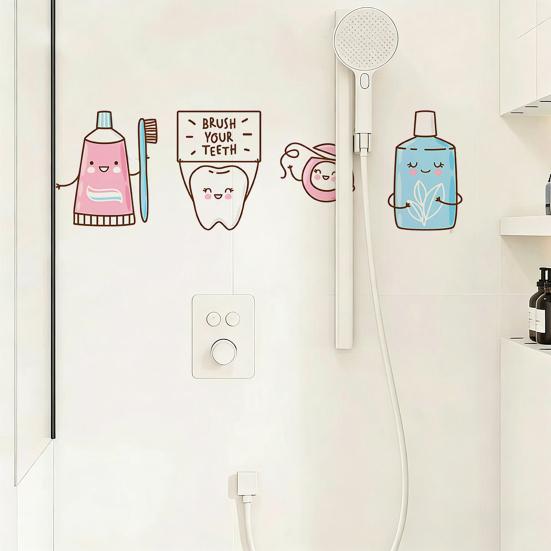 Colorful Pencils Wall Sticker Cartoon Kids Room Wall Decals Peel And Stick Classroom Wall Mural Art for Playroom Nursery Wall