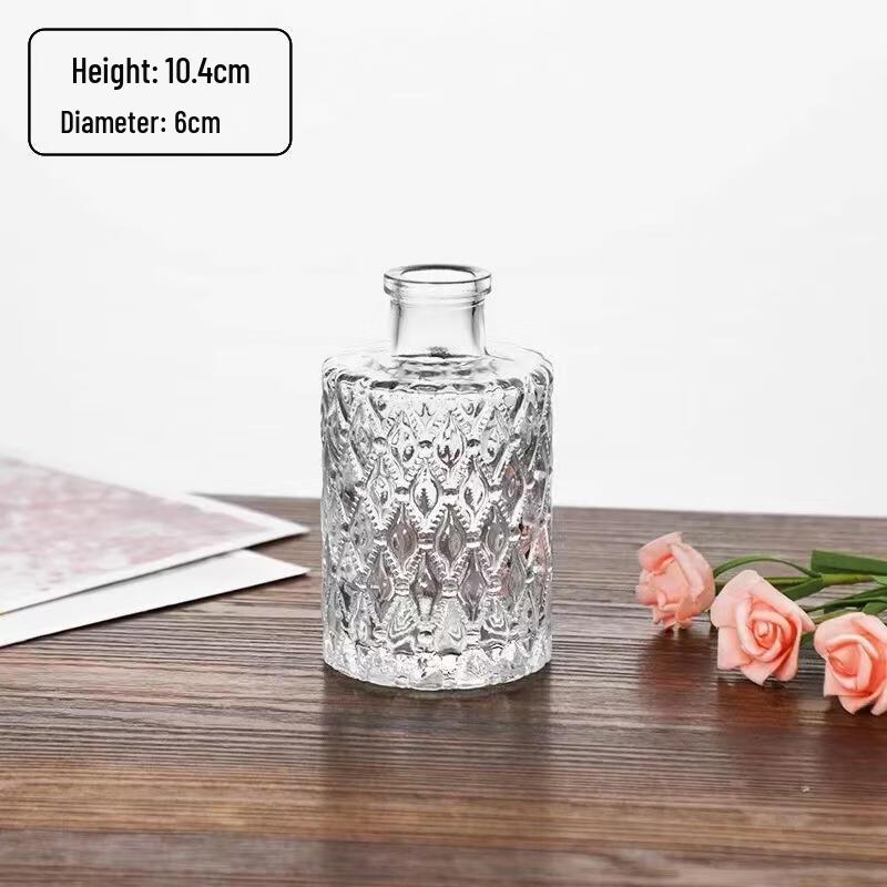 SEE KEAN Simple Striped Glass Vase