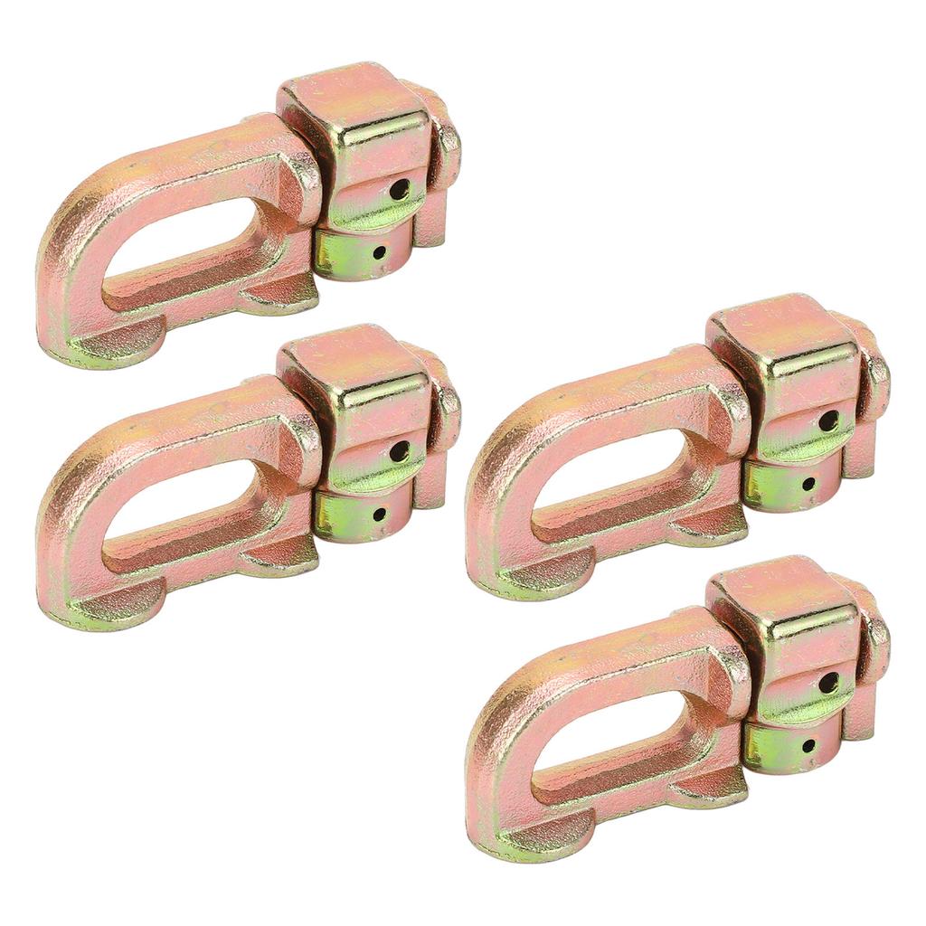 4Pcs L Track Double Stud Tie Down Fitting Carbon Steel L Track Rail Double Stud Fitting for Truck Bed Trailer Cargo