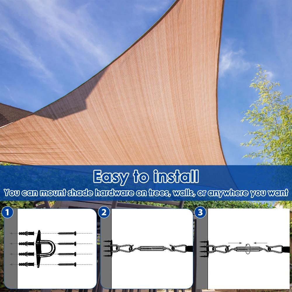 Stainless Steel Sun Shade Sail Install Attachment Set  for Home Garden