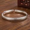 Round Heart Sutra Buddhist Sutra S999 Vintage Bangle Silver Bracelet Unisex Bracelet Buddhist Bracelet Buddhist Sutra Bracelet Buddhism