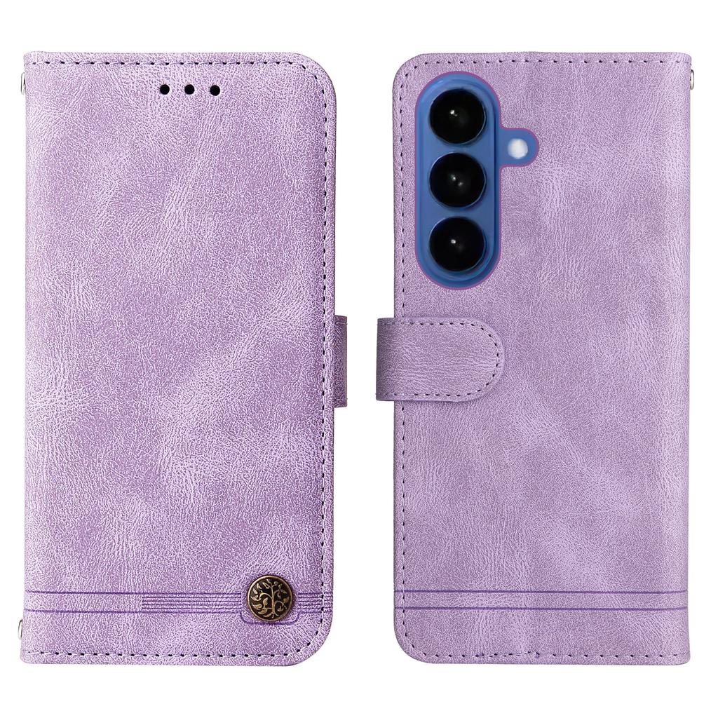 For Samsung Galaxy S26/S26 Pro Leather Wallet Cases Skin Touch Phone Cover Stand with Strap