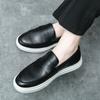 New Fashion Penny Loafers Men Slip-on Dark Brown Leather Casual Comfortable Driving Shoes Male Slip On Footwears
