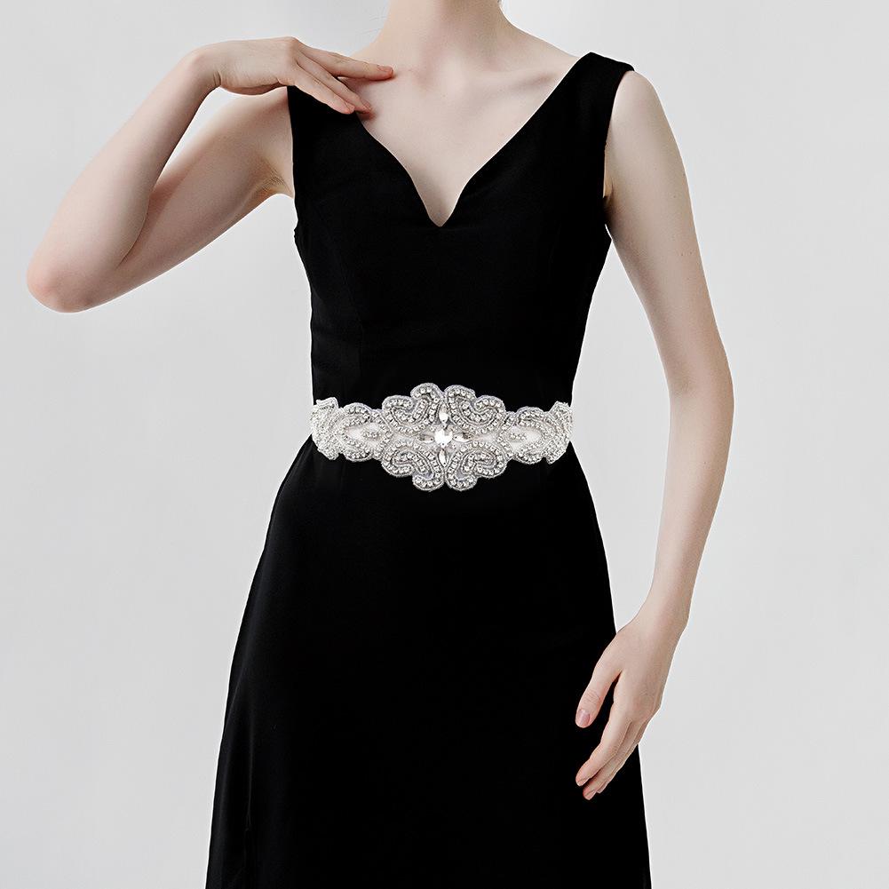 Luxurious Bridal Rhinestone Waistband - European & American Wedding Dress Belt