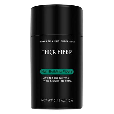 THICK FIBER Hair Fibers for Women & Men with Thinning Hair, Dark Brown, 12g | Conceals Bald Spots, Sparse Areas & Hairline | Natural Fuller-Looking