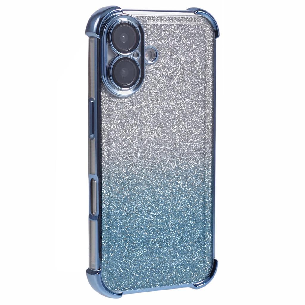 For iPhone 16 Plus Case Glitter TPU Phone Cover Reinforced Corners