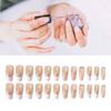 French Glass Heart Nail Sticker Milky White Jelly Gel Starry Design