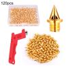 120 Pcs 45661 Inch Track Spikes Stainless Steel Pyramid Sports Shoes Replacement Spikes with Spike Wrench