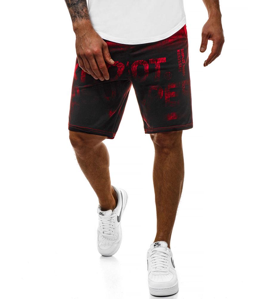 

Мужские шорты-бермуды с принтом Bermuda M120 красные