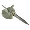 Dropship Damascus Steel Fixed Blade Tea Knife Needles Household DIY Handmade Puerh Tool Part Accessories
