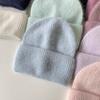 Reba Internet celebrity headgear, angora rabbit fur knitted warm melon fur hat, fashionable autumn and winter ear protection wool hat