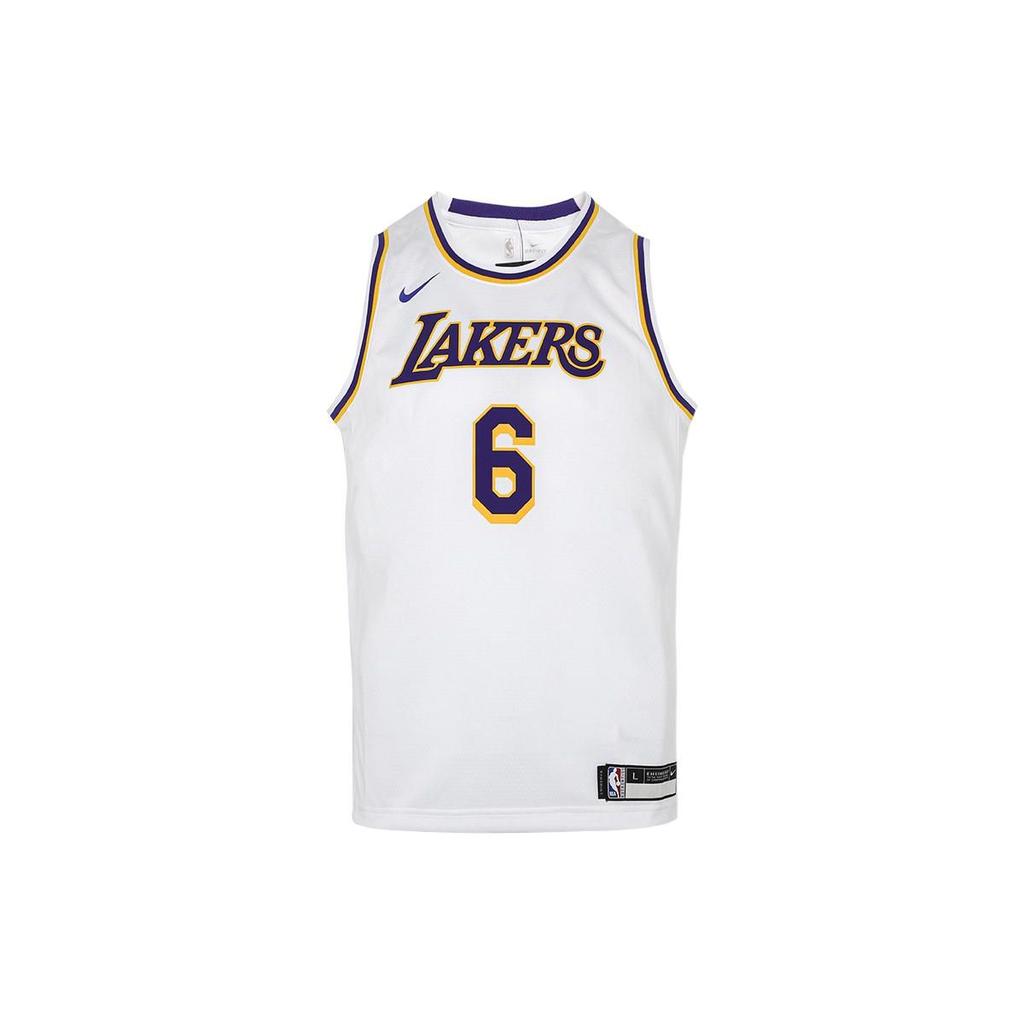 Nike Neformální sportovní souprava Lakers Tým James 6 Dres Dětské sportovní oblečení Bílá 3Z2B7BZ1P-LAK06