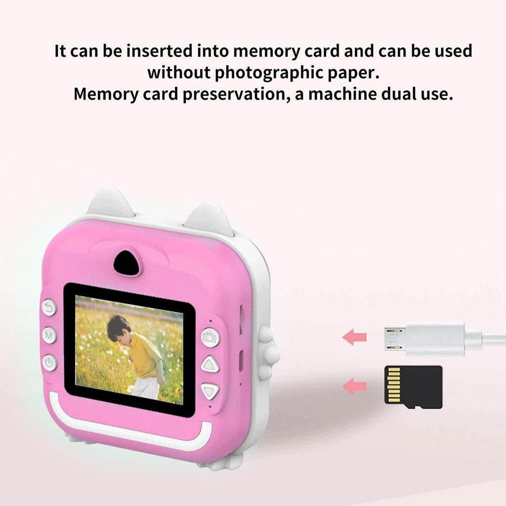 Children Digital Print Camera Kids Digital Print Camera USB Charging 5V 24MP Automatic Focusing 800mAh for Home