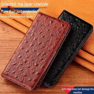 Housse à rabat en cuir pour Samsung Galaxy A91/A72/A70S/A55/A54/A53/A52/A51 - Étui de protection en cuir véritable pour votre téléphone mobile Samsung Galaxy.