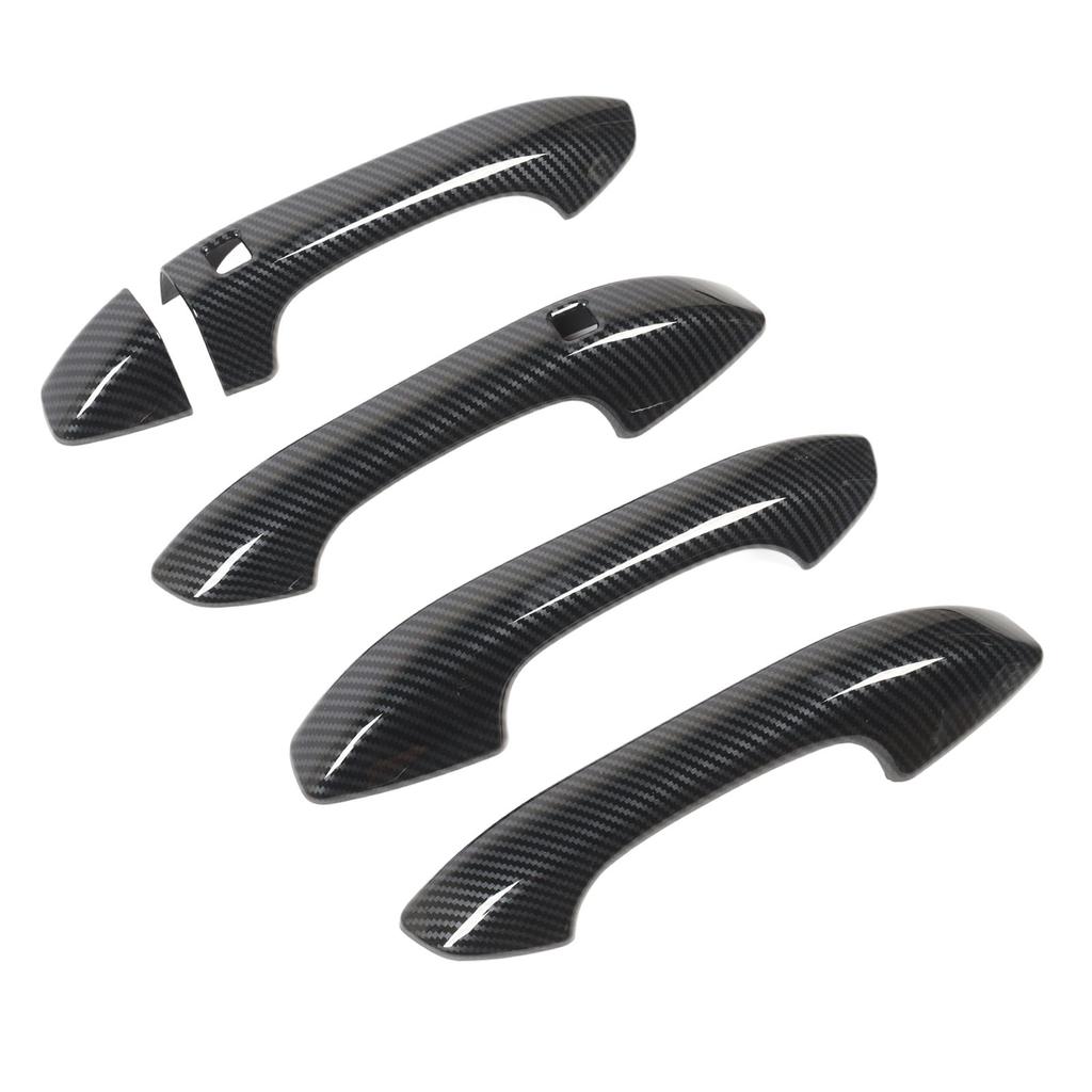 Exterior Door Handle Cover Carbon Fiber Pattern Outside Door Handle Decoration Trim Replacement for