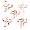 100 Pcs Bow Charms for Jewelry Making DIY Accessories Bowknot Keychain Charms Alloy Bow Shape Charms for Earrings Necklaces Bracelets Crafting